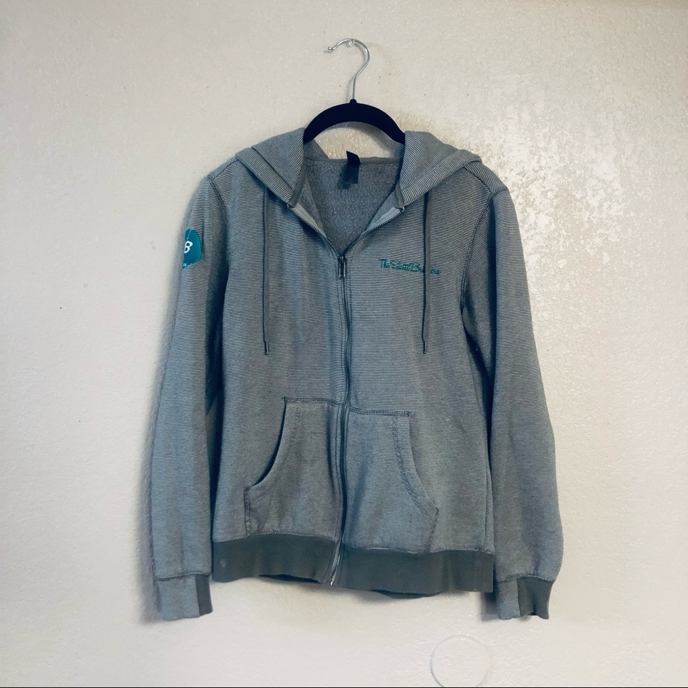 Scott Brothers Embroidered Hoodie, Grey/Teal, S